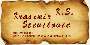 Krasimir Stevilović vizit kartica